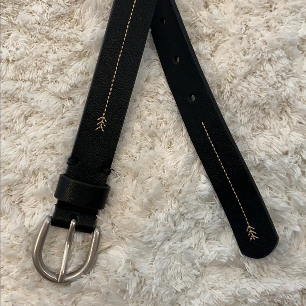 Black Belt with stitching details